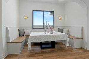 Breakfast nook with window