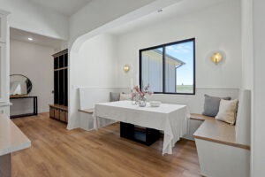 Breakfast nook and mudroom