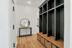 Mudroom with built-in cabinetry