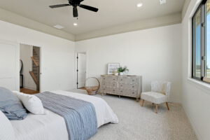 Master bedroom with panoramic window