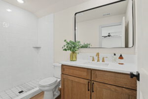 Guest bathroom with walk-in shower 