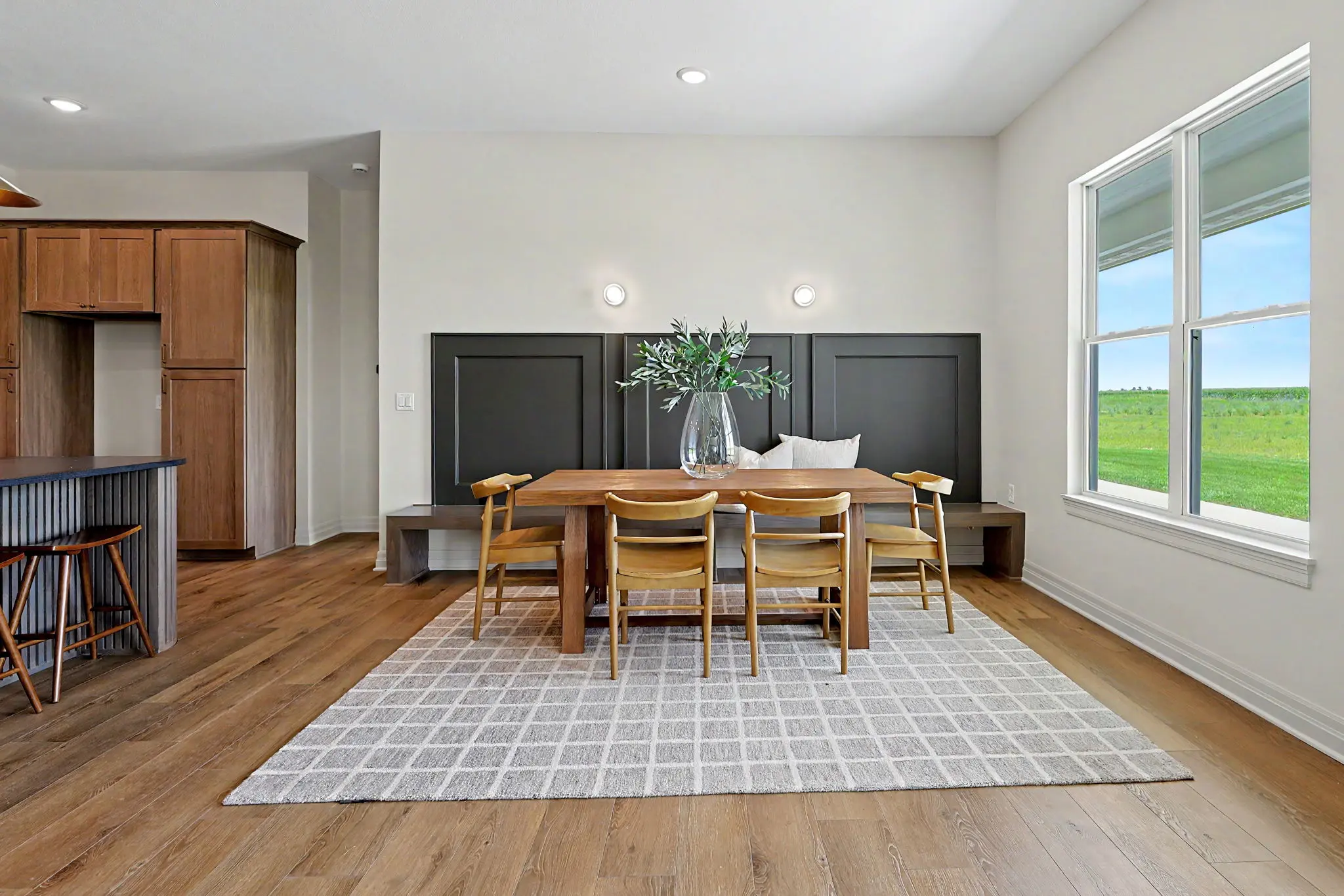 Dining area with window overlooking backyard at 24465 Stonebottom Court