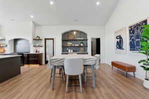 Dining area and kitchen