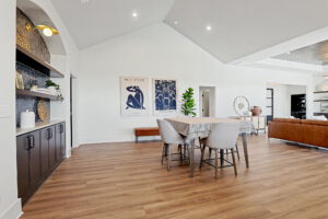 Dining area overlooking the living room