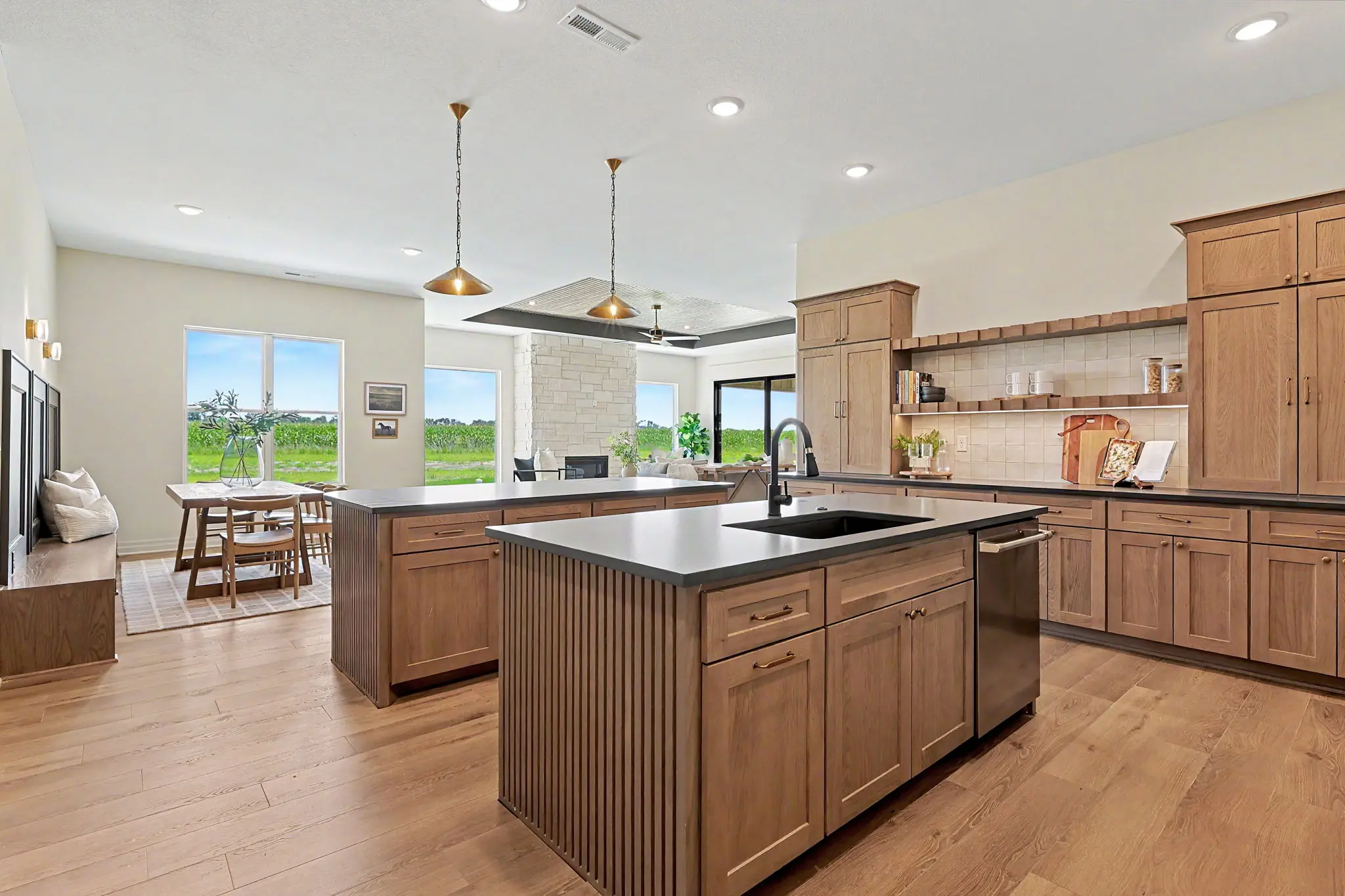 Kitchen with island and cabinetry at 24465 Stonebottom Court