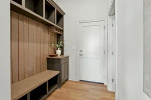Entryway with mudroom