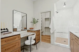 Master bathroom with vanity