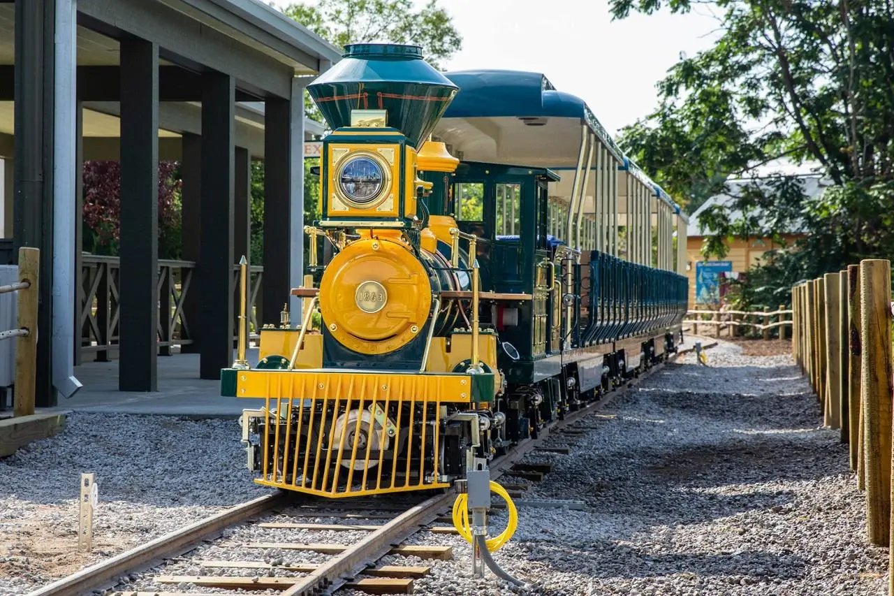 Train at the Sedgwick County Zoo.