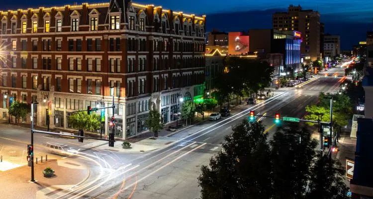 Downtown Wichita on Douglas.
