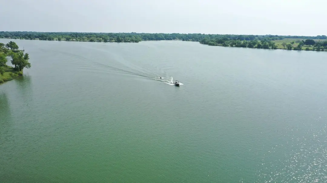 Aerial view of Lake Afton.