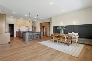 Open concept kitchen and primary dining area with butler's pantry