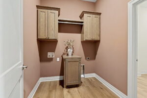 Laundry room with washer & dryer hookups 