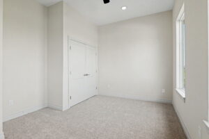 Guest bedroom with closet